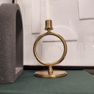Ikea aromatisk brass / gold colored modern circular candle stick holder